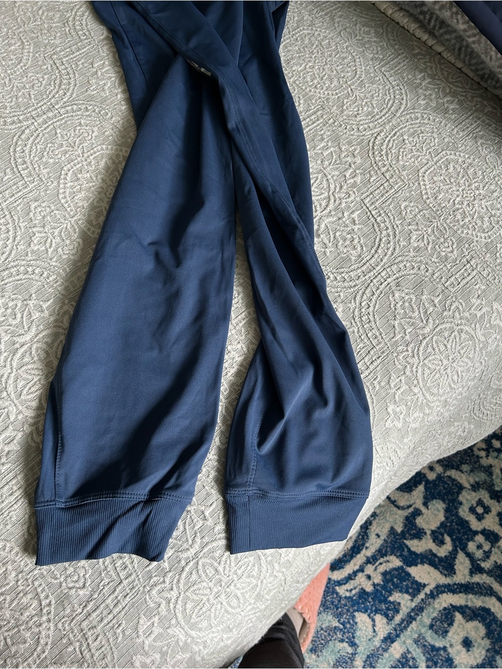 Women's Navy Track Jogger Pants - Lightweight Slim Fit